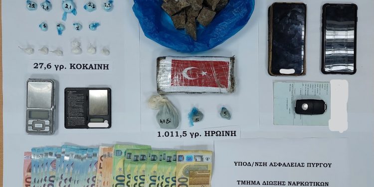 Συνελήφθησαν διακινητές ναρκωτικών στον Πύργο