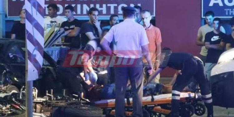 Πάτρα: Τροχαίο με δύο τραυματίες στη Ν.Ε.Ο. και Αρέθα – ΦΩΤΟ