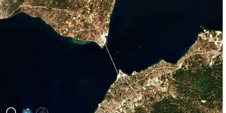 Η Γέφυρα Ρίου – Αντιρρίου από το διάστημα – Τη φωτογράφησε ο ευρωπαϊκός δορυφόρος Copernicus