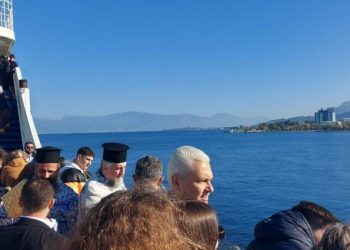 Ο Φωκίων Ζαΐμης στον αγιασμό των υδάτων