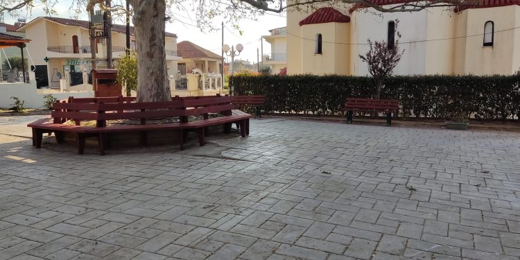 Πολιτιστικός Σύλλογος Κάτω Αλισσού: Εργασίες στην κεντρική πλατεία του χωριού για το Πάσχα