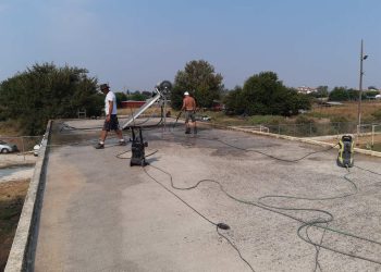 Εργασίες στο γήπεδο Λιμνοχωρίου