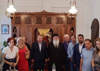 Κώστας Σβόλης: Στην ιερά μονή Προφήτη Ηλία για τον εορτασμό της Υψώσεως του Τιμίου Σταυρού