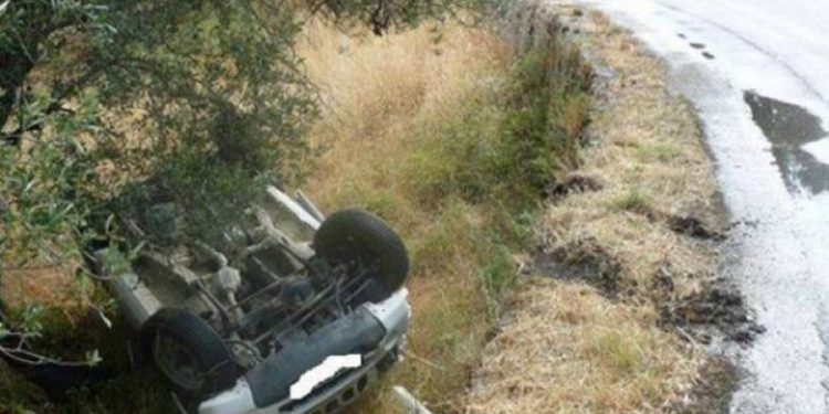 Εκτροπή αυτοκινήτου στον Αλισσό
