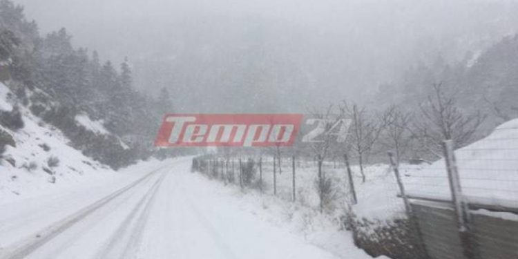 Αχαΐα: Έντονη χιονόπτωση – Μόνο με αλυσίδες προς Καλάβρυτα – Που έχει διακοπή κυκλοφορίας ΦΩΤΟ-ΒΙΝΤΕΟ