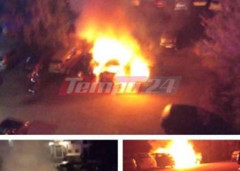 Πάτρα: Πανικός στην Τερψιθέα – Παρανάλωμα του πυρός 5 αυτοκίνητα! ΦΩΤΟ ΒΙΝΤΕΟ