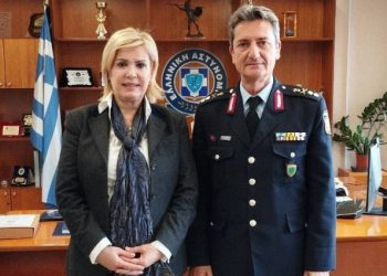 Συνάντηση της Αντιπεριφερειάρχη, Γεωργίας Ντάτσικα με τον Γεν. Περιφερειακό Αστυνομικό Διευθυντή Δυτ. Ελλάδας, Υποστράτηγο, Ανδρέα Τσαπικούνη
