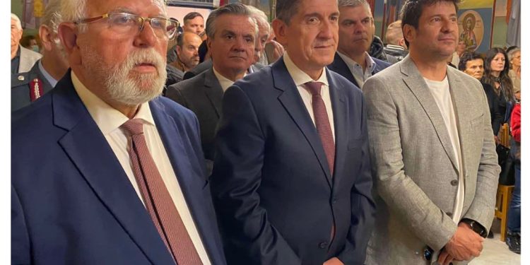 Ο Αλέξης Γεωργούλης στα Σπάτα για την εορτή της Ιεράς Μονής του Αγίου Νικολάου