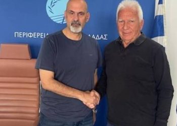 Συνάντηση Μπονάνου με τον πρόεδρο της ΑΕΤ Νίκης, Παναγιώτη Θεοδωρόπουλο