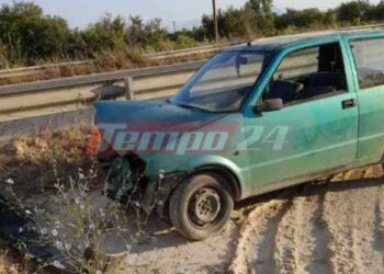 Του …έφυγε το ΙΧ στην Πατρών-Πύργου – Από θαύμα γλύτωσε ο οδηγός