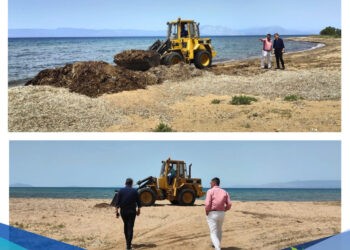 Δυτική Αχαΐα: Στις εργασίες καθαρισμού των παραλιών ο Αλεξόπουλος – Το πριν και το μετά!