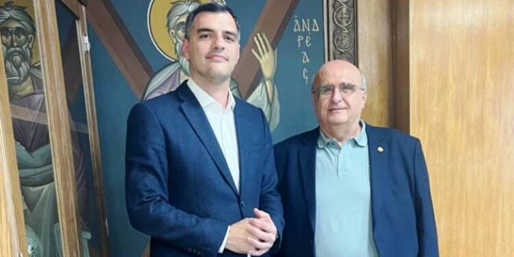 Συνάντηση πολιτευτή Αχαΐας ΝΔ Ανδρέα Τσώκου με τον Πρύτανη Πανεπιστημίου Πατρών Χρήστο Μπούρα