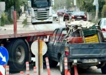 Πατρών – Πύργου: Μποτιλιάρισμα στο ύψος της ΒΙ.ΠΕ εξαιτίας τροχαίου (ΦΩΤΟ)