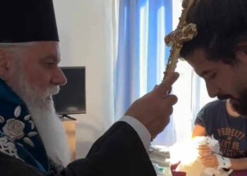 Ο Μητροπολίτης Ιερώνυμος ευλόγησε τον Άρη Μουγκοπέτρο
