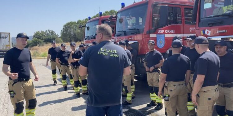 ΣΕΔΙΠ Δυτικής Αχαΐας: Στην τελετή υποδοχής Μολδαβών πυροσβεστών