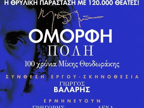 Η μουσική παράσταση «Όμορφη Πόλη – 100 χρόνια Μίκης Θεοδωράκης» στην Πάτρα