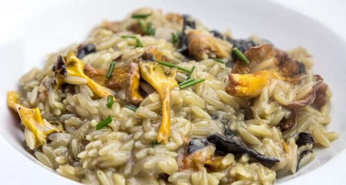 Κριθαρότο με μανιτάρια