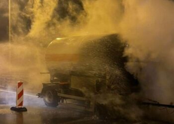 Άνοιξε η Ιόνια Οδός μετά τη φωτιά σε βυτιοφόρο με υγραέριο