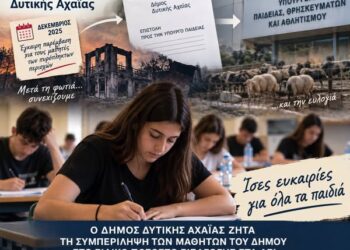 Επιστολή στο Υπουργείο Παιδείας για την άδικη εξαίρεση μαθητών της πυρόπληκτης Δυτικής Αχαΐας